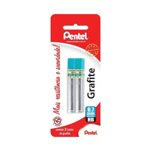 Conjunto Minas de Grafite Pentel 0,7 MM HB Nacional (50-HBX)