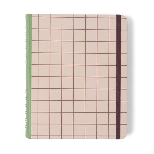 Caderno Organizador Mocha Pistache Pautado & Pontado A5 Leite