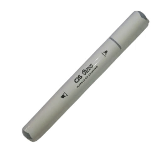 Marcador Permanente Criativo Ponta Dupla Cis Flow Cinza 39