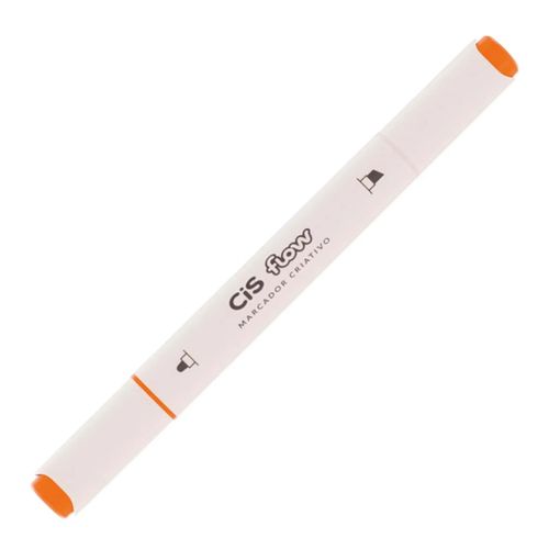 Marcador Permanente Criativo Ponta Dupla Cis Flow Coral 45