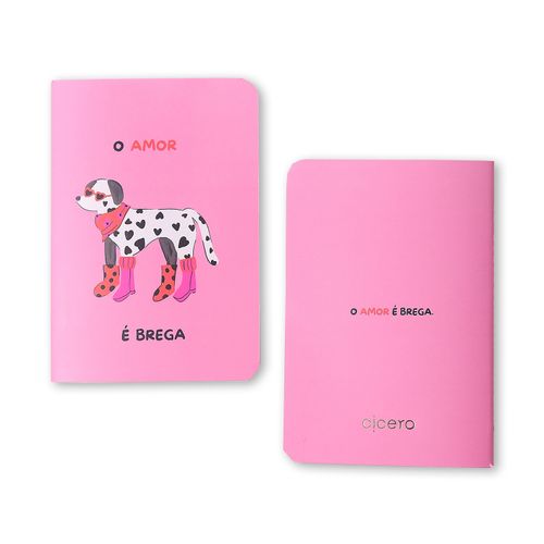 Kit 2 Unidades Caderneta Revista Sem Pauta 9x13 - O Amor É Brega