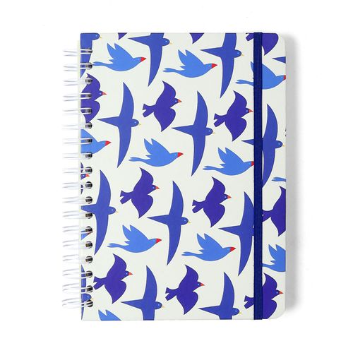 Caderno Espiral Colegial Litoral Pautado 17X24 Revoada Off White 10 Matérias 160 Fls