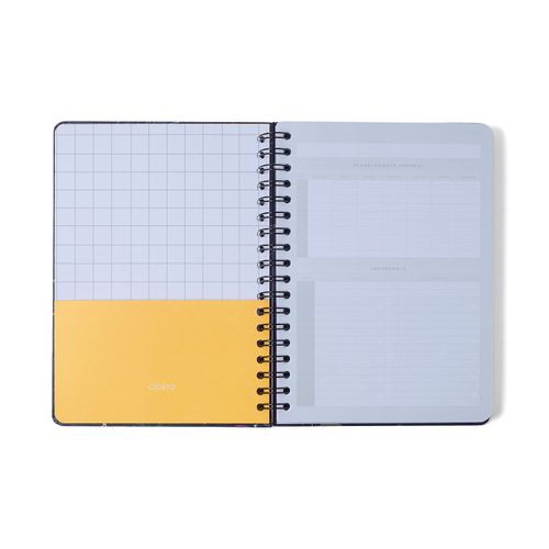 Caderno Espiral Colegial Litoral Pautado 17X24 Revoada Off White 10 Matérias 160 Fls