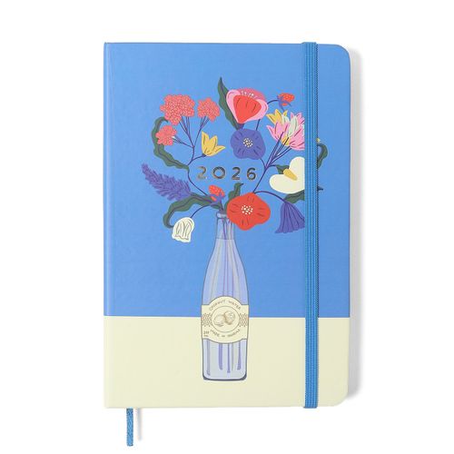 Agenda Planner 2026 Doce Florada Semanal Anotações 14x21 Garrafa
