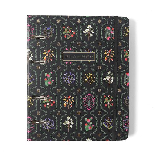Agenda Planner Argolado 2026 Jardim Semanal Notas A5 Preto