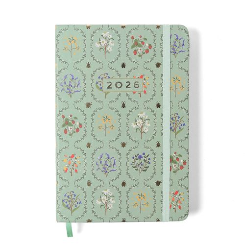 Agenda Planner 2026 Jardim Diária 14x21 Verde