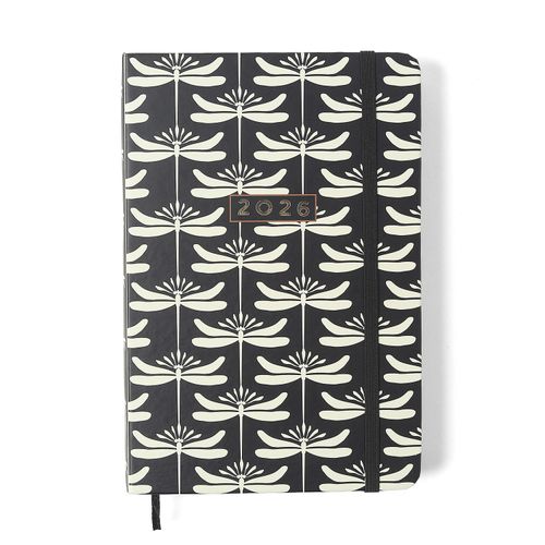 Agenda Planner 2026 Libélulas Diária 14x21 Preto
