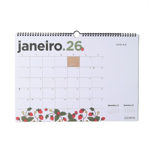 Calendario de Parede A3 2026 Jardim