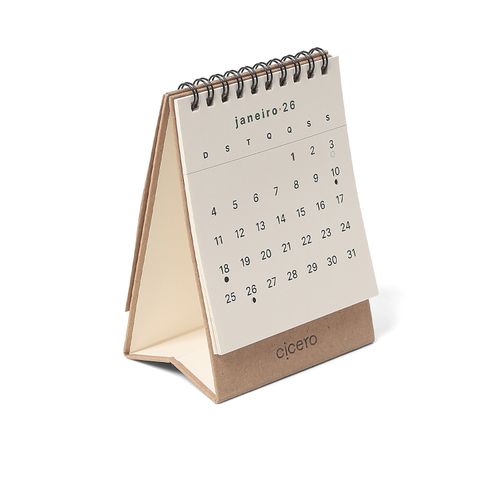 Calendario de Mesa 9,5x13 2026 Kraft