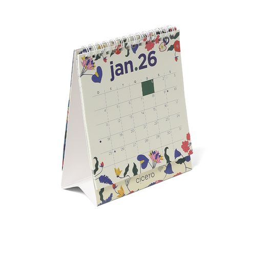 Calendario de Mesa 13x15 2026 Doce Florada