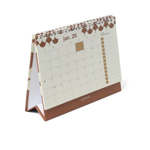 Calendario de Mesa 20x15 2026 Bossa Nova